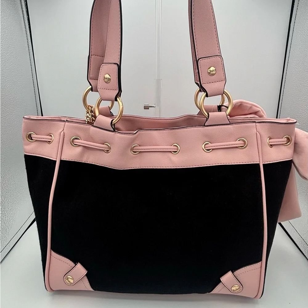 Juicy Couture Lovers Club Daydreamer Tote Bag - Black and Pink